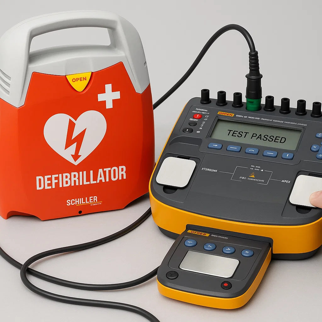 Muletto + Verifica Sicurezza Defibrillatori CEI 62353 | Schiller FRED PA-1 | Schiller FRED EASY